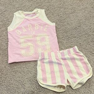 Barbie Pink and Cream Kids Matching Set